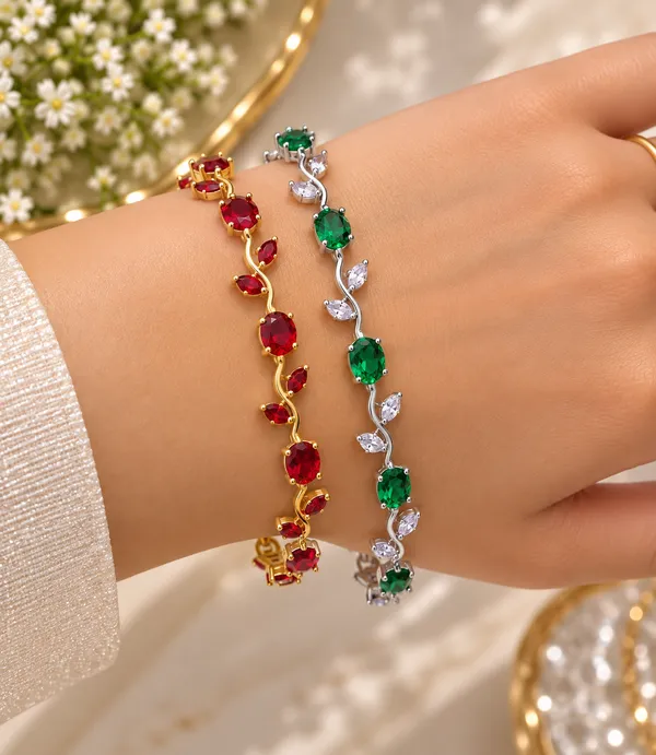 Ruby_&_Emerald_tulip_Bracelet_Duo