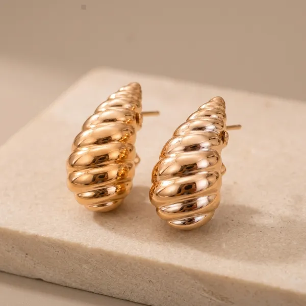 Gold_Alloy_Ribbed_Shell_Earrings_For_Women_Pack_Of_3