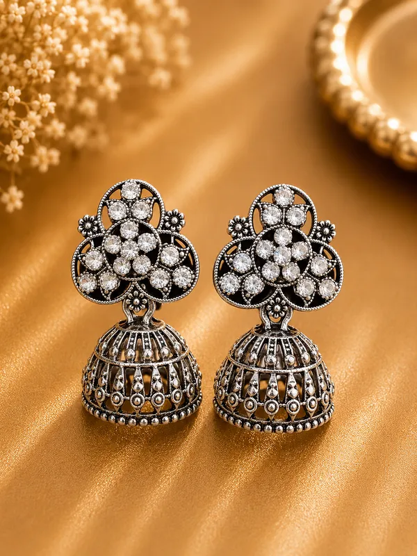 Silver_Alloy_Floral_Jhumka_Earrings_For_Women_Pack_Of_2