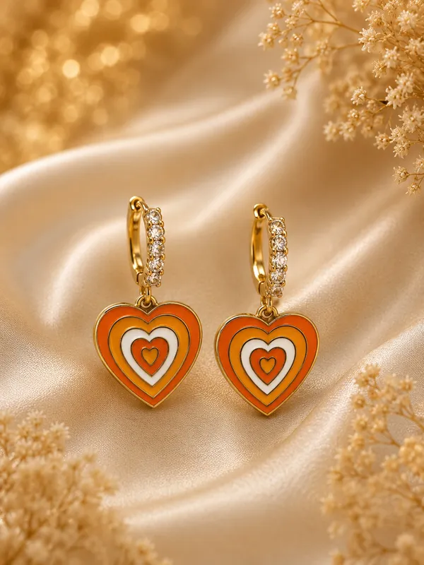 Orange_Alloy_Heart_Drop_Earrings_For_Women_Pack_Of_3