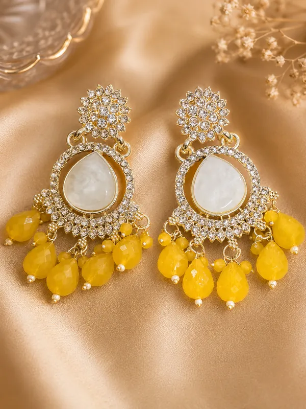 Gold_Alloy_Crystal_Floral_Drop_Earrings_For_Women_Pack_Of_2
