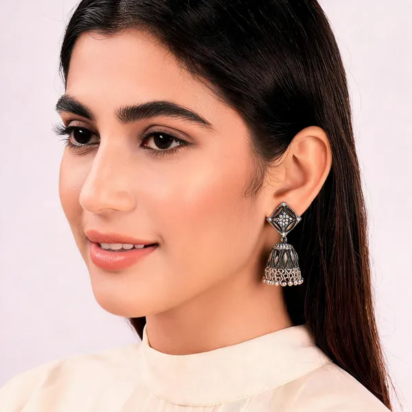 Silver_Oxidized_Alloy_Geometric_Jhumka_Earrings_For_Women_Pack_Of_2