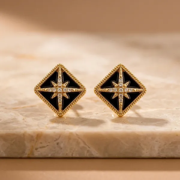 Gold_Tone_Steel_Geometric_Starburst_Stud_Earrings_For_Women_Pack_Of_3
