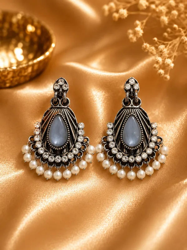 Silver_Alloy_Pearl_Teardrop_Earrings_For_Women_Pack_Of_2
