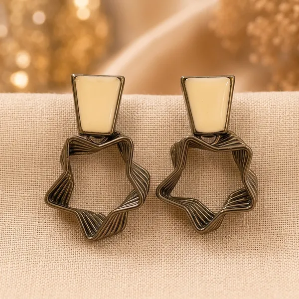 Gold_Alloy_Geometric_Star_Drop_Earrings_For_Women_Pack_Of_3