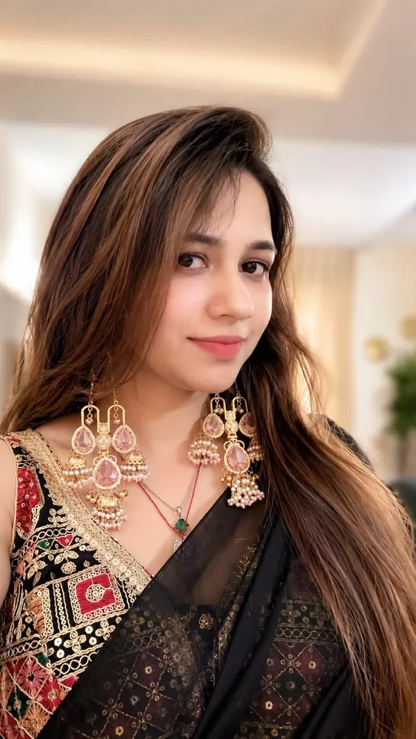 Gold_Alloy_Pink_Stone_Jhumka_Earrings_For_Women
