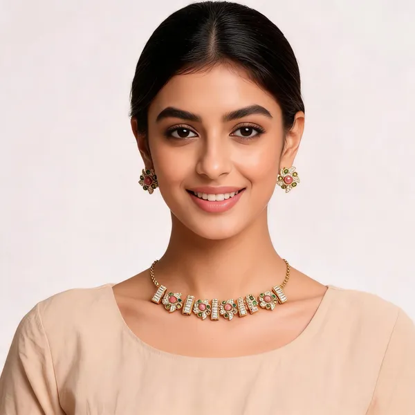 Gold_Tone_Multicolour_Stone_Studded_Necklace_Set_For_Women