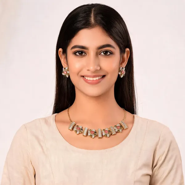 Gold_Tone_Multicolour_Stone_Studded_Necklace_Set_For_Women