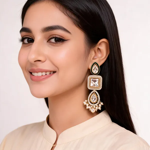 Gold_Alloy_Stone_Studded_Drop_Earrings_For_Women