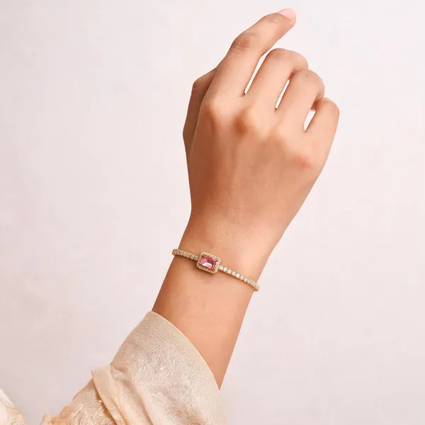 Pink_Anti_Tarnish_Stone_Tennis_Bracelet_For_Women