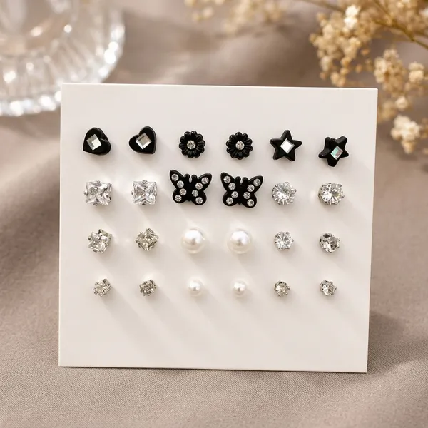 Black_Silver_Alloy_Floral_Geometric_Stud_Earrings_Set_For_Women_Pack_Of_2