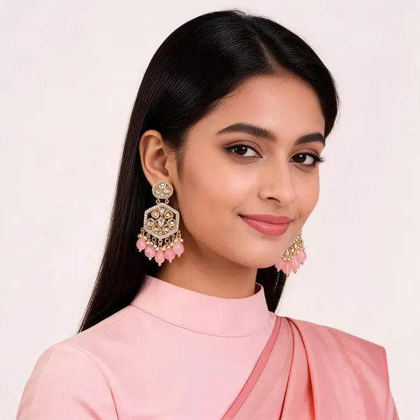 Gold_Steel_Kundan_Style_Stone_Chandelier_Earrings_For_Women