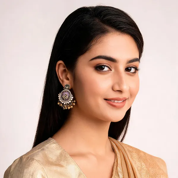 Antique_Gold_Steel_Floral_Chandbali_Earrings_For_Women_Pack_Of_2