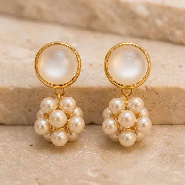 Gold_Tone_Pearl_Cluster_Drop_Earrings_For_Women_Pack_Of_3