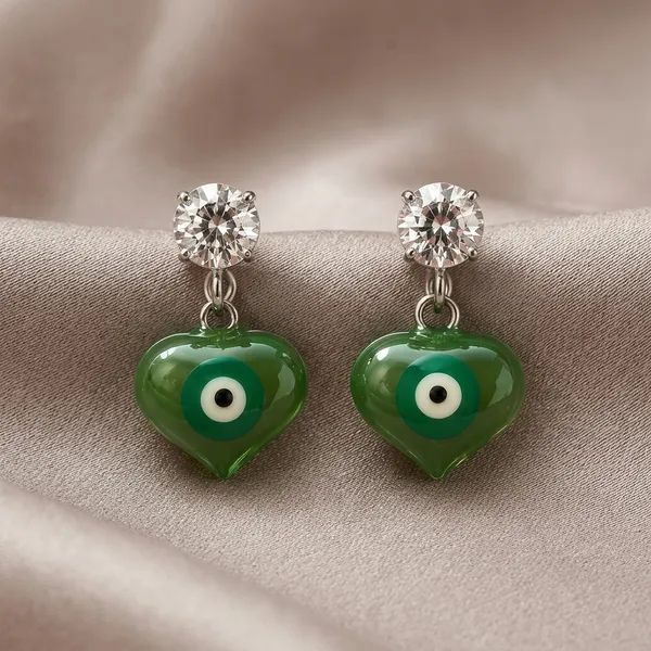 Green_Plastic_Evil_Eye_Heart_Drop_Earrings_For_Women_Pack_Of_3