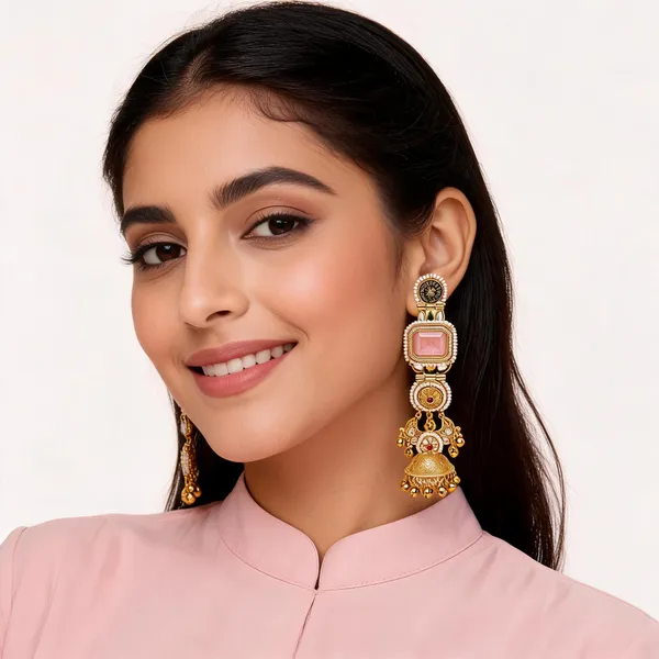 Gold_Tone_Kundan_Jhumka_Earrings_For_Women