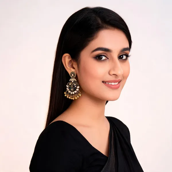 Black_Gold_Steel_Layered_Bell_Drop_Jhumka_Earrings_For_Women_Pack_Of_2
