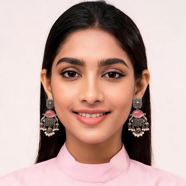 Silver_Alloy_Oxidised_Peacock_Dangle_Earrings_For_Women_Pack_Of_2