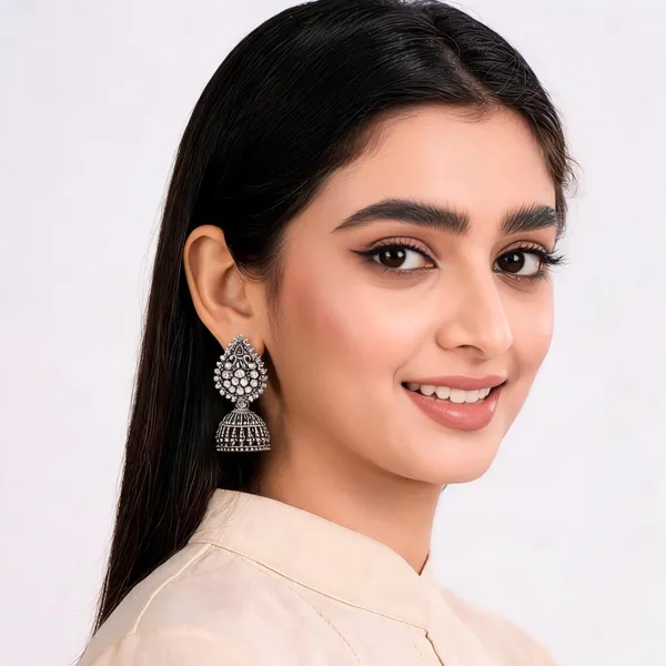 Silver_Alloy_Oxidised_Jhumka_Earrings_For_Women_Pack_Of_2