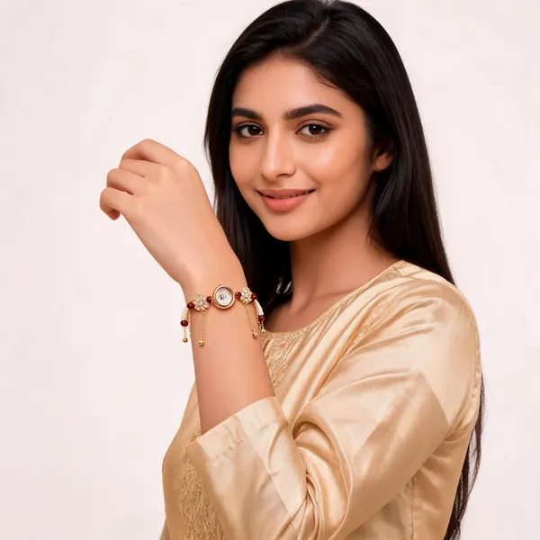 Gold_Alloy_Floral_Pearl_Bracelet_Watch_For_Women