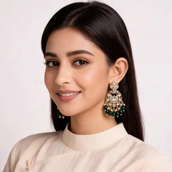 Gold_Tone_Steel_Crystal_Pearl_Chandelier_Earrings_For_Women