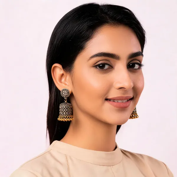 Black_Gold_Alloy_Stone_Jhumka_Earrings_For_Women_Pack_Of_2