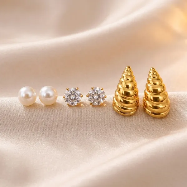 Gold_Alloy_Tiered_Spiral_Stud_Earrings_For_Women_Pack_Of_3