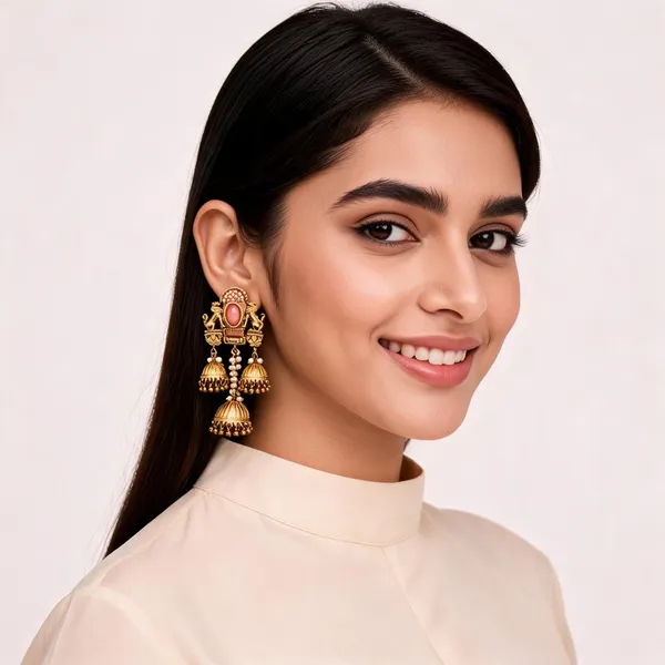 Gold_Alloy_Pink_Stone_Pearl_Jhumka_Earrings_For_Women