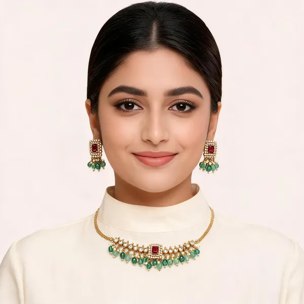 Gold_Alloy_Kundan_Red_Stone_Necklace_Set_For_Women