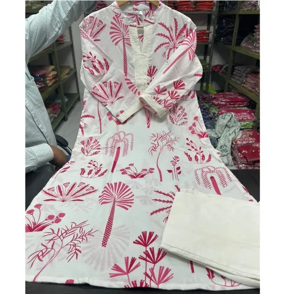 White_Botanical_Print_Kurta_Set_for_Women
