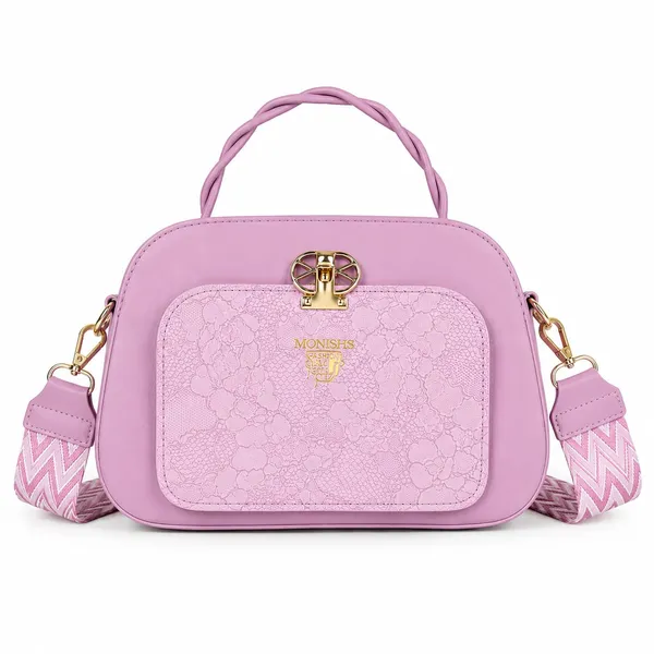 Pink_Floral_Pattern_Handbag_With_Detachable_Shoulder_Strap