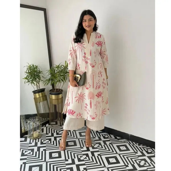 White_Botanical_Print_Kurta_Set_for_Women