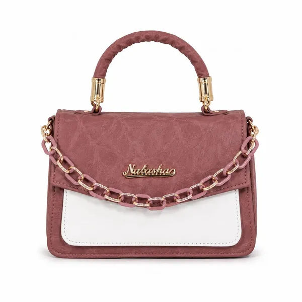 Mauve_Top_Handle_Chain_Handbag_for_Women
