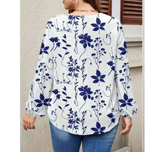 White_Floral_Print_Relaxed_Fit_Blouse_for_Women