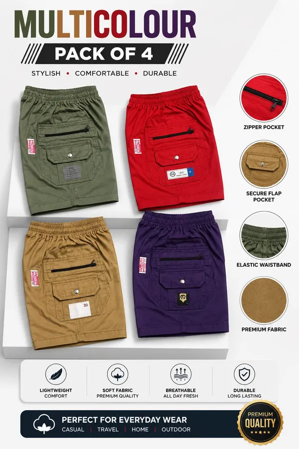 Multicolour_Casual_Cargo_Shorts_Pack_For_Men