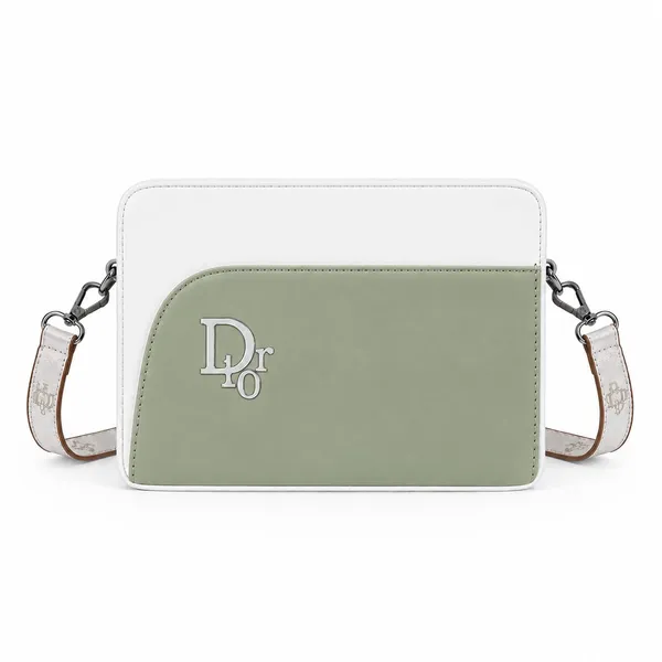 White_And_Green_Crossbody_Shoulder_Bag