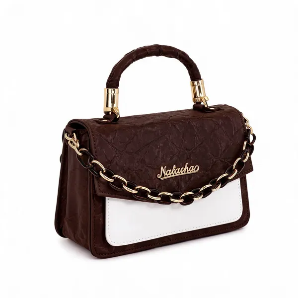 Brown_Pu_Leather_Structured_Chain_Handbag_For_Women