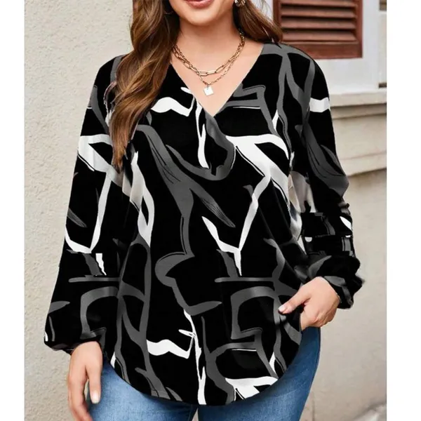 Black_Abstract_Print_Relaxed_Fit_Blouse_for_Women
