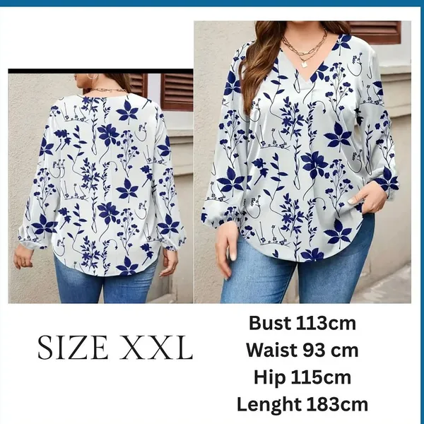 White_Floral_Print_Relaxed_Fit_Blouse_for_Women