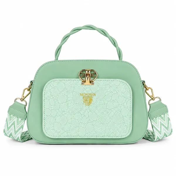 Mint_Green_Patterned_Crossbody_Handbag