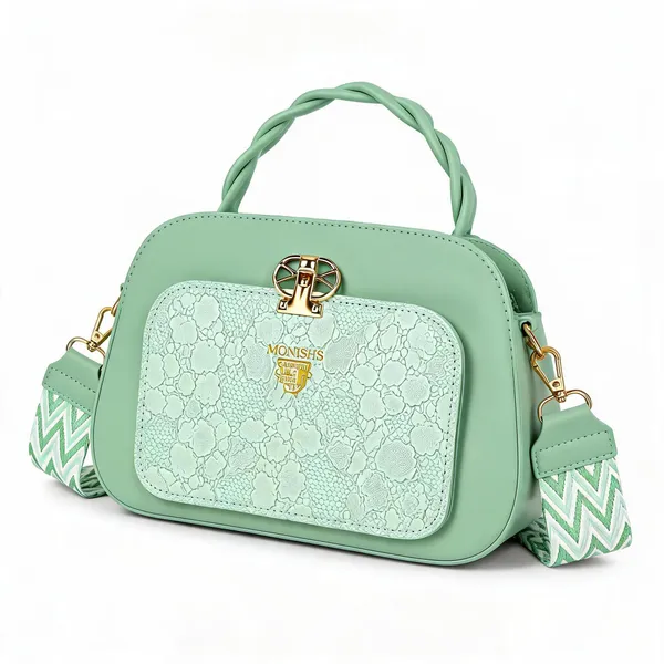 Mint_Green_Pu_Leather_Structured_Crossbody_Handbag_For_Women