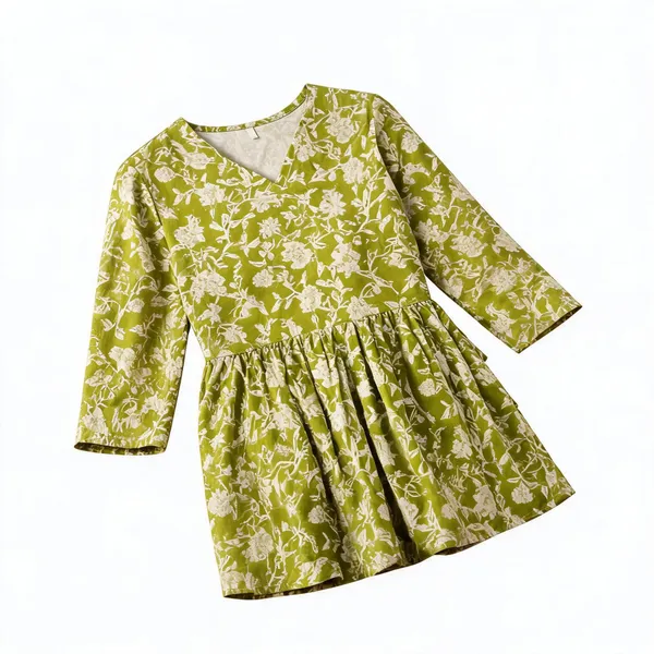 Green_Cotton_Peplum_Floral_Print_Top_For_Women