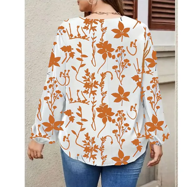 White_Floral_Print_Relaxed_Fit_Top_for_Women