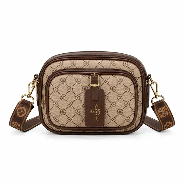 Louis_Baron_Paris_Brown_Monogram_Crossbody_Bag