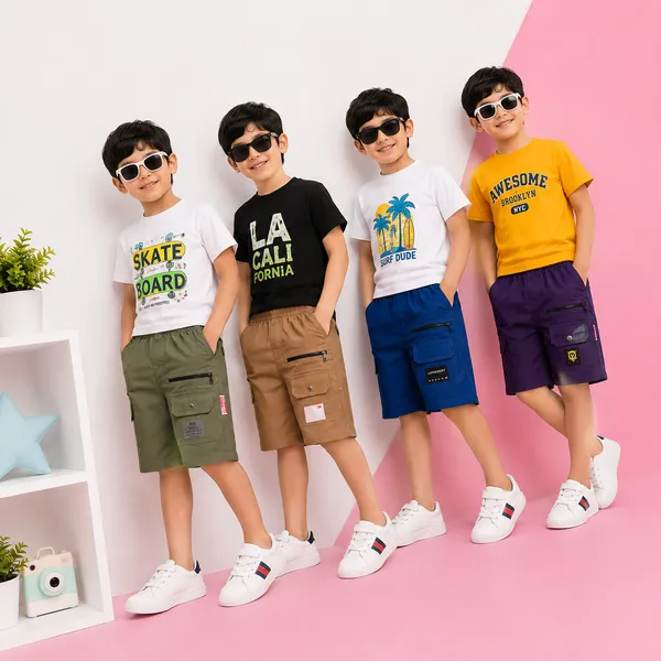 Multicolour_Cotton_Casual_Cargo_Shorts___For_Boys_Pack_Of_4