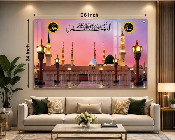 Acrylic_Islamic_Mosque_Sunset_Minaret_Calligraphy_Wall_Art