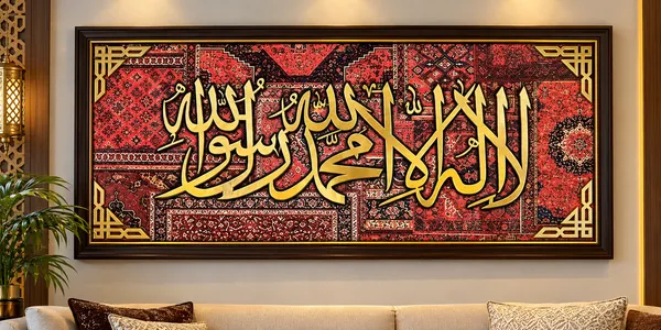 Kalma_Sharif_Acrylic_Islamic_Gold_Tone_Arabic_Calligraphy_Wall_Decor