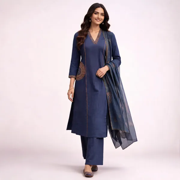 Navy_Blue_Cotton_Straight_Embroidered_Kurta_Set_For_Women