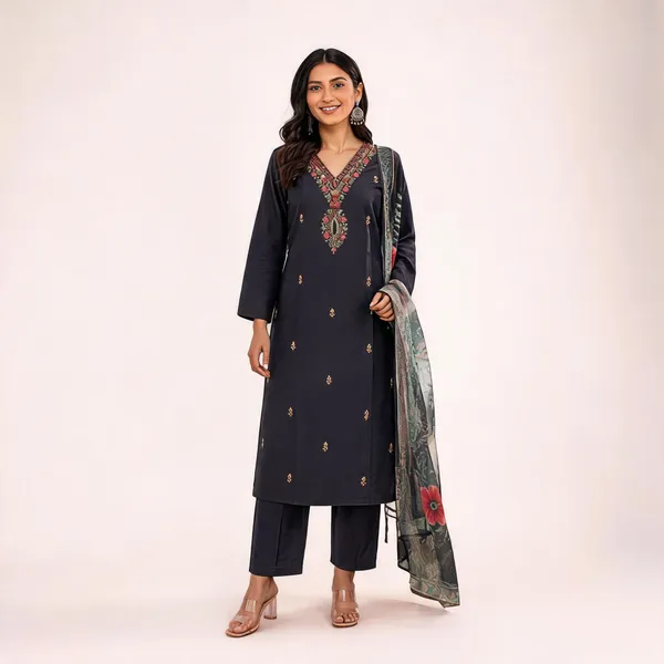 Black_Roman_Silk_Straight_Printed_Kurta_Set_For_Women