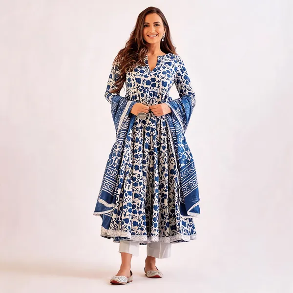 Blue_Cotton_Anarkali_Printed_Suit_Set_For_Women